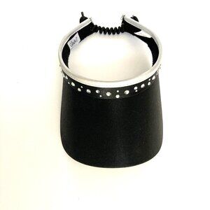 Glove-It Womens Coil Golf Visor Black w/ Bling Rhinestones